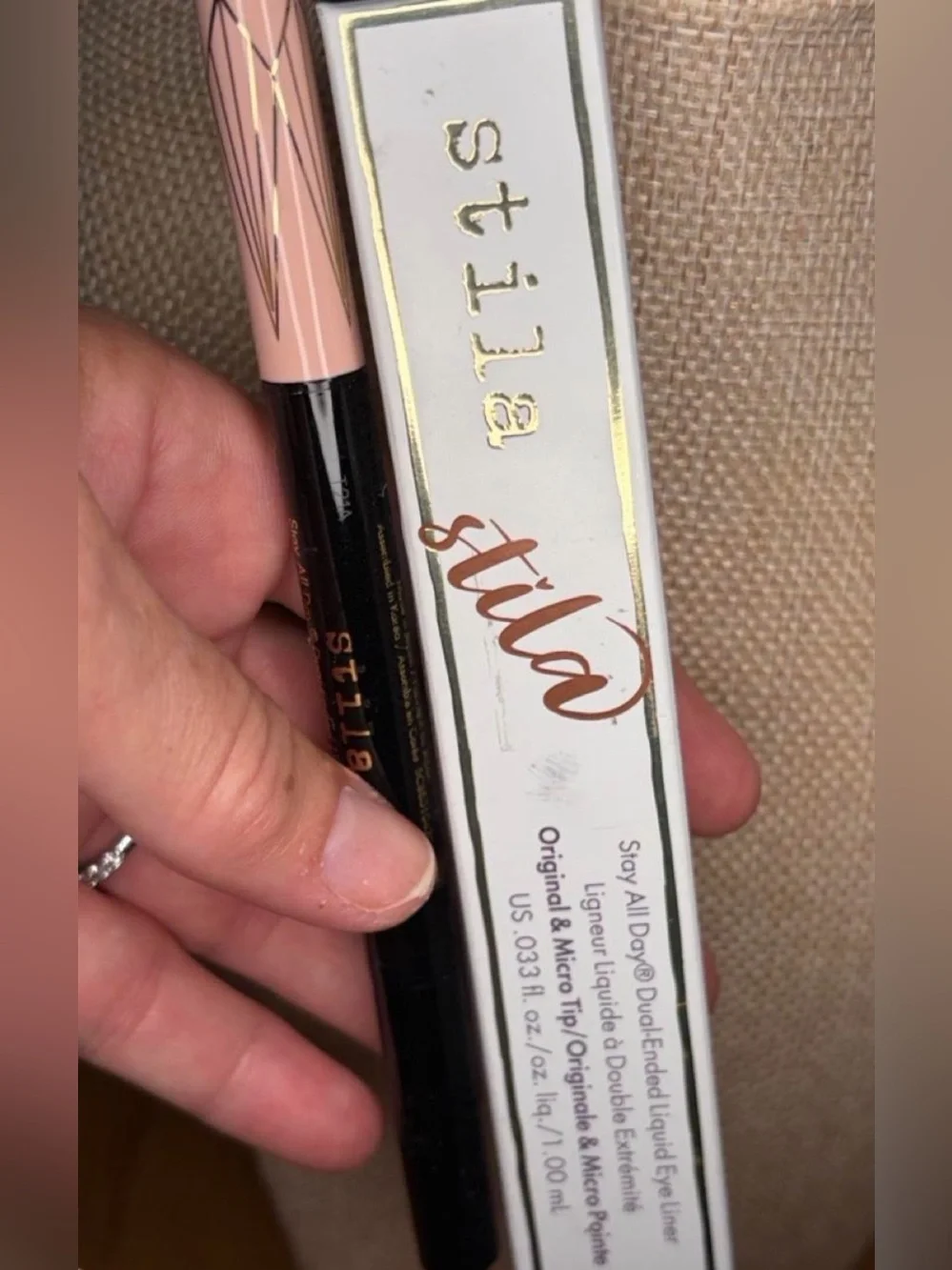 Stila Stay All Day Liquid Eyeliner - black and kitten kosmo